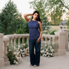 Navanika Azure Bloom Halter Kurti