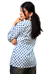 Navanika Ivory Bloom Tie-Up Kurti