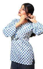 Navanika Ivory Bloom Tie-Up Kurti