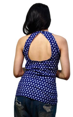 Navanika Azure Bloom Halter Kurti