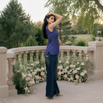 Navanika Azure Bloom Halter Kurti