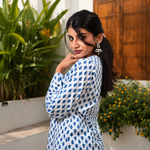Navanika Ivory Bloom Tie-Up Kurti