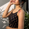 Navanika Midnight Leaf Lace-Up Kurti