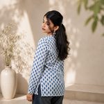 Navanika Ivory Bloom Tie-Up Kurti