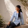 Navanika Ivory Bloom Tie-Up Kurti